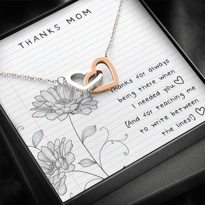 Thanks Mom - Between The Lines - Interlocking Hearts - Celeste Jewel