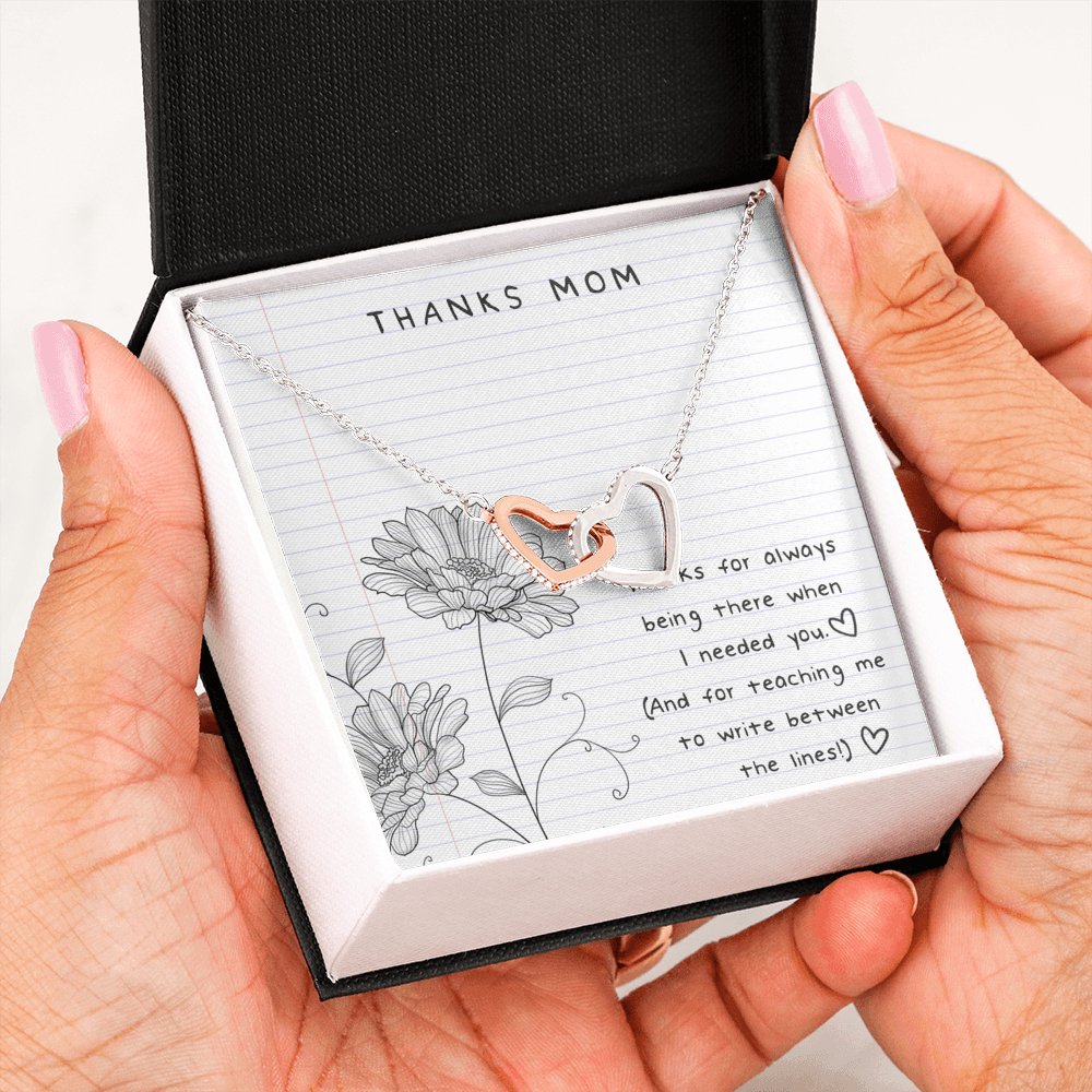 Thanks Mom - Between The Lines - Interlocking Hearts - Celeste Jewel