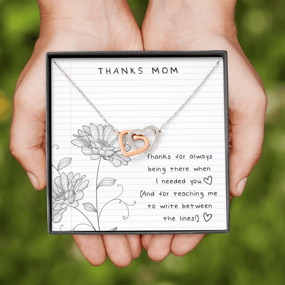 Thanks Mom - Between The Lines - Interlocking Hearts - Celeste Jewel