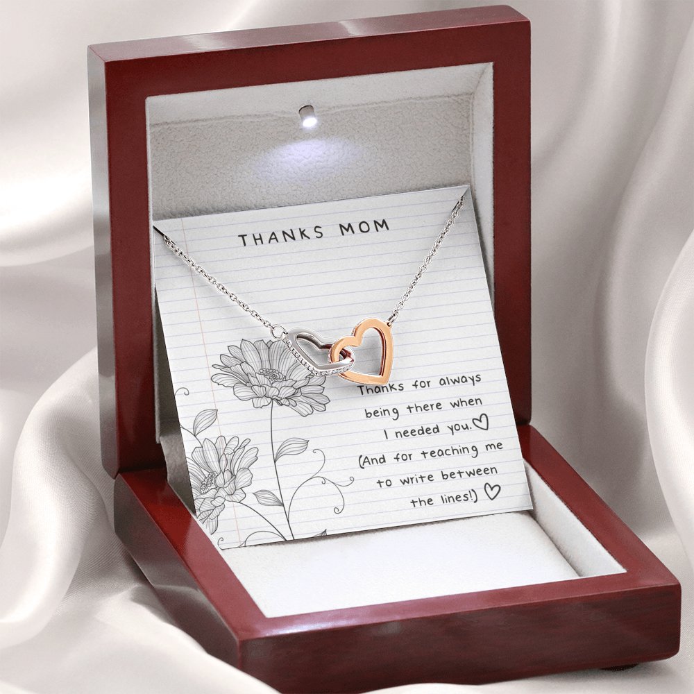 Thanks Mom - Between The Lines - Interlocking Hearts - Celeste Jewel