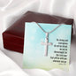 The Lord Your God Will Be With You - Personalized Cross Necklace - Celeste Jewel