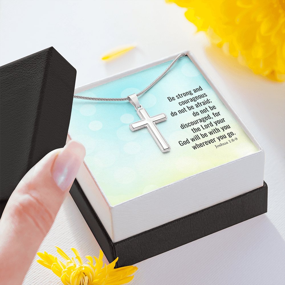 The Lord Your God Will Be With You - Personalized Cross Necklace - Celeste Jewel