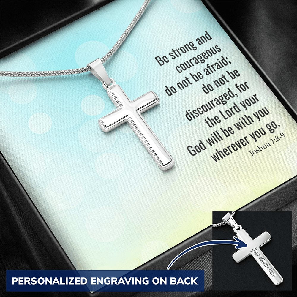 The Lord Your God Will Be With You - Personalized Cross Necklace - Celeste Jewel