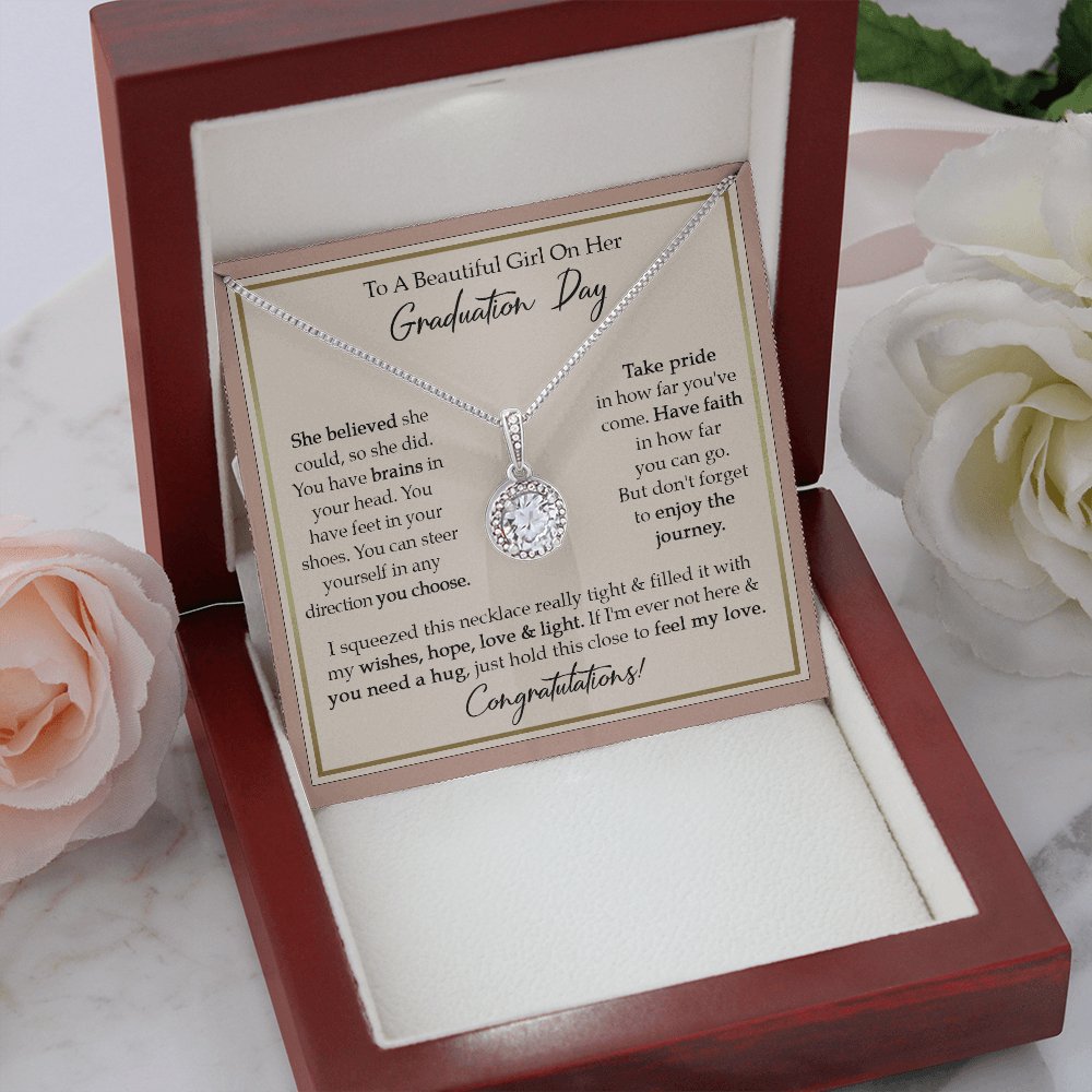 To A Beautiful Girl On Her Graduation Day - Enjoy The Journey - Eternal Hope Necklace - Celeste Jewel