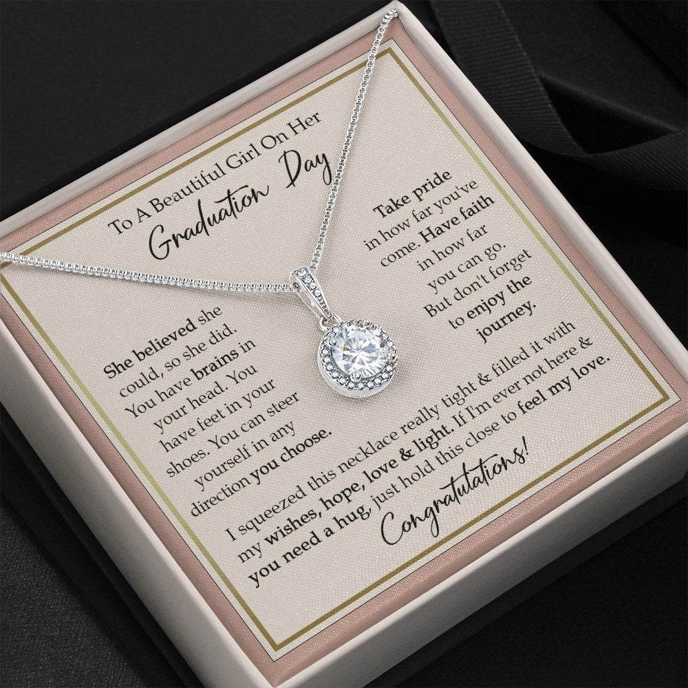 To A Beautiful Girl On Her Graduation Day - Enjoy The Journey - Eternal Hope Necklace - Celeste Jewel