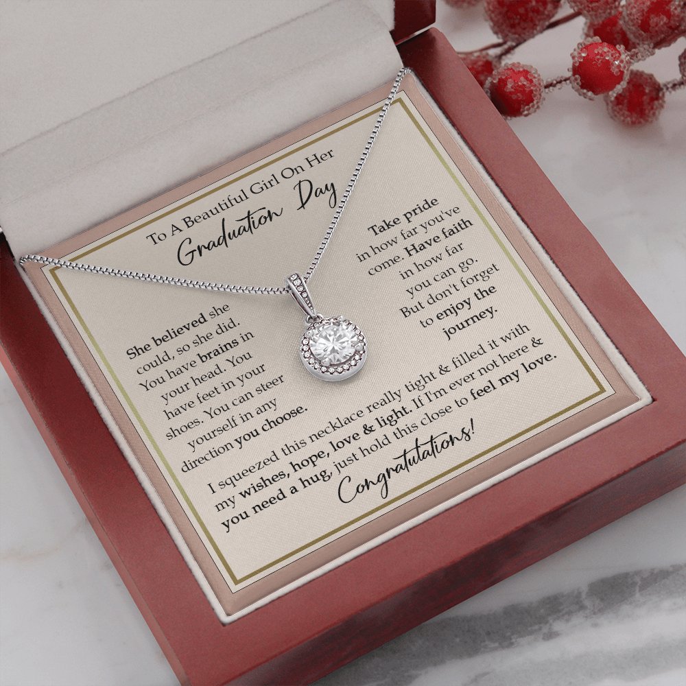 To A Beautiful Girl On Her Graduation Day - Enjoy The Journey - Eternal Hope Necklace - Celeste Jewel