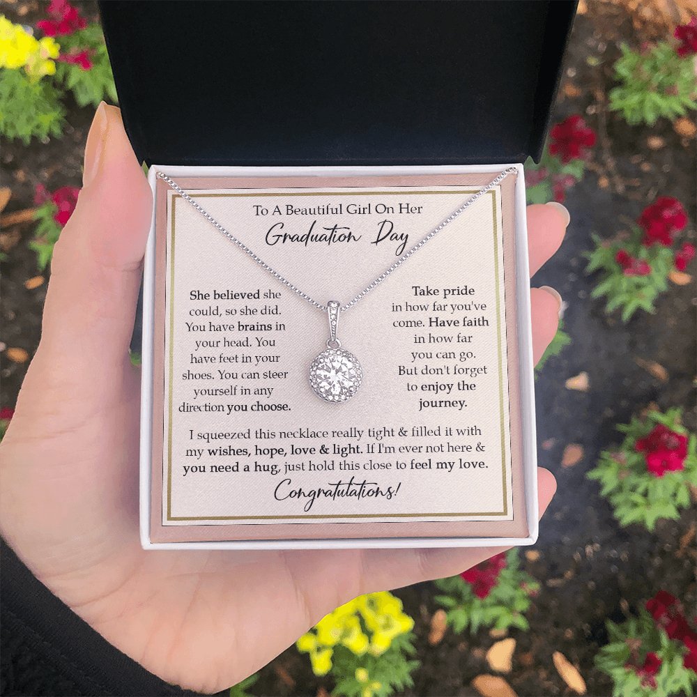 To A Beautiful Girl On Her Graduation Day - Enjoy The Journey - Eternal Hope Necklace - Celeste Jewel
