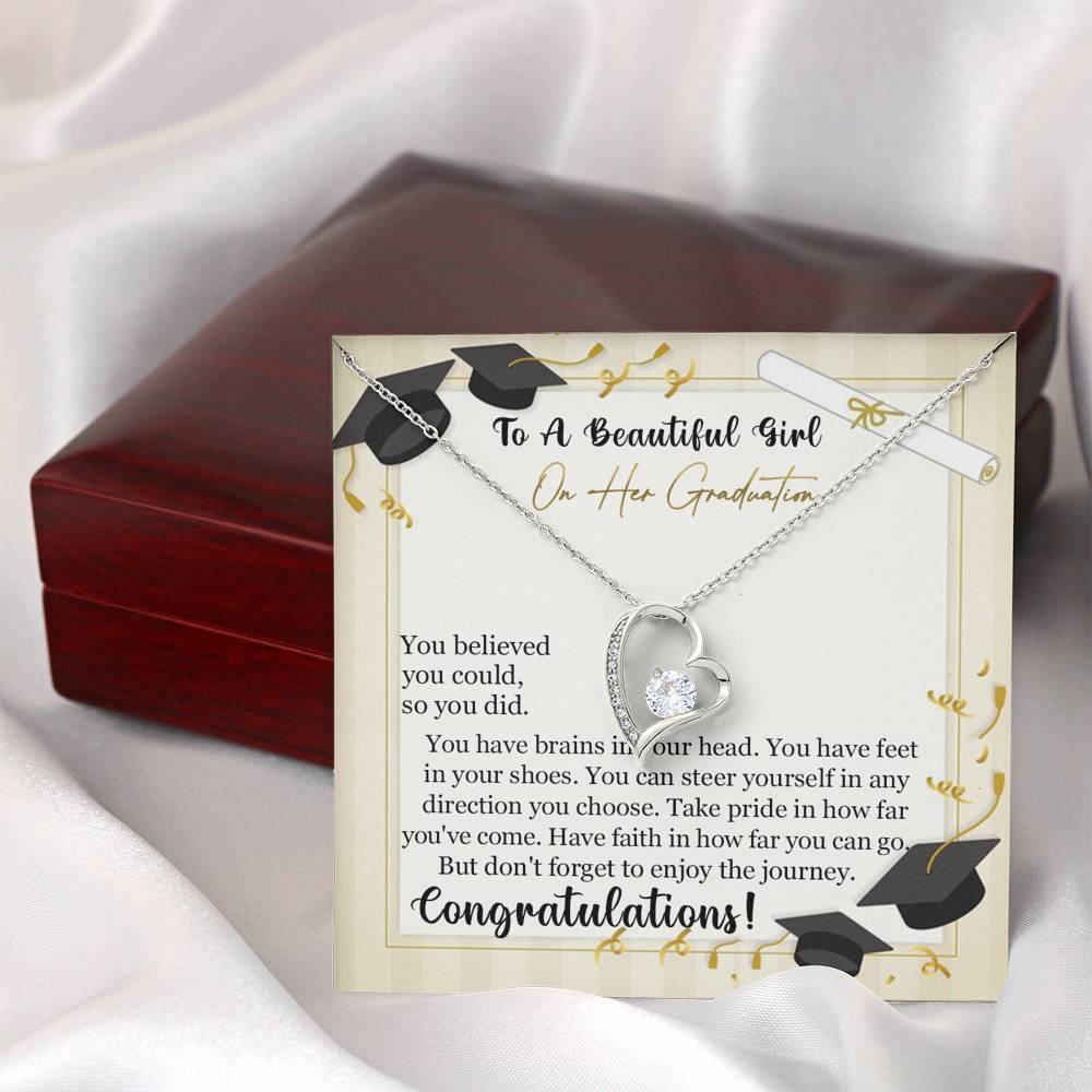 To A Beautiful Girl On Her Graduation - Eternal Love Necklace - Celeste Jewel