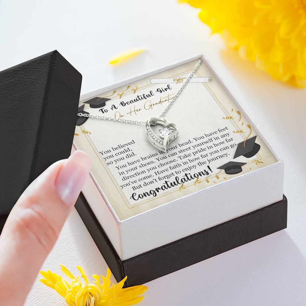 To A Beautiful Girl On Her Graduation - Eternal Love Necklace - Celeste Jewel