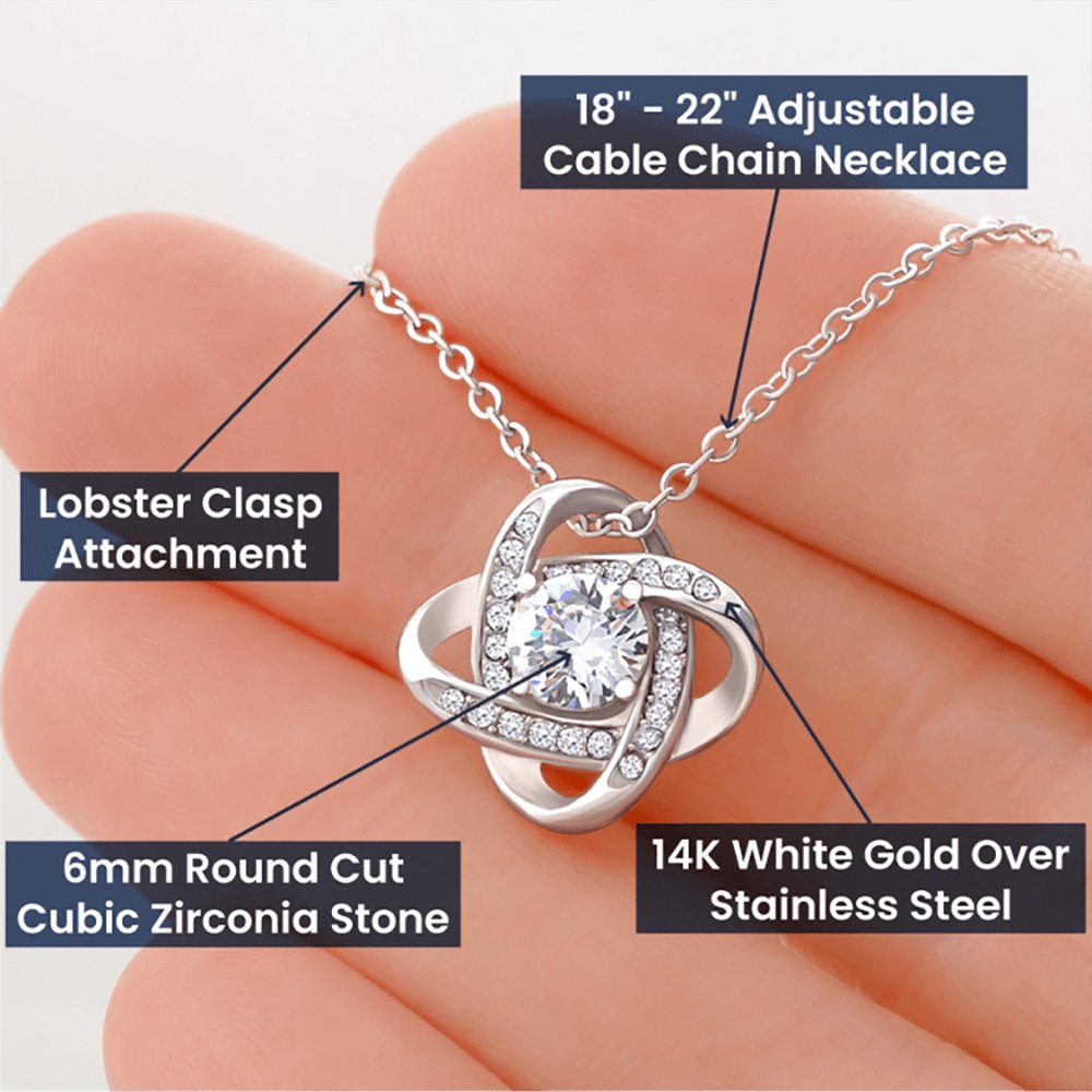 To A Beautiful Girl On Her Graduation - Love Knot Necklace - Celeste Jewel
