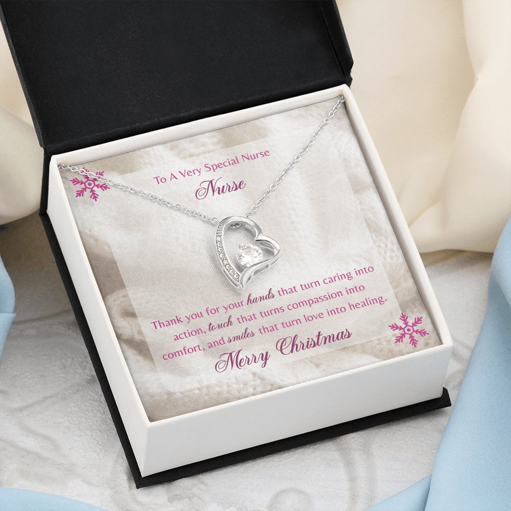 To A Very Special Nurse - Merry Christmas - Eternal Love Necklace - Celeste Jewel
