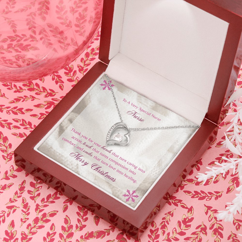 To A Very Special Nurse - Merry Christmas - Eternal Love Necklace - Celeste Jewel