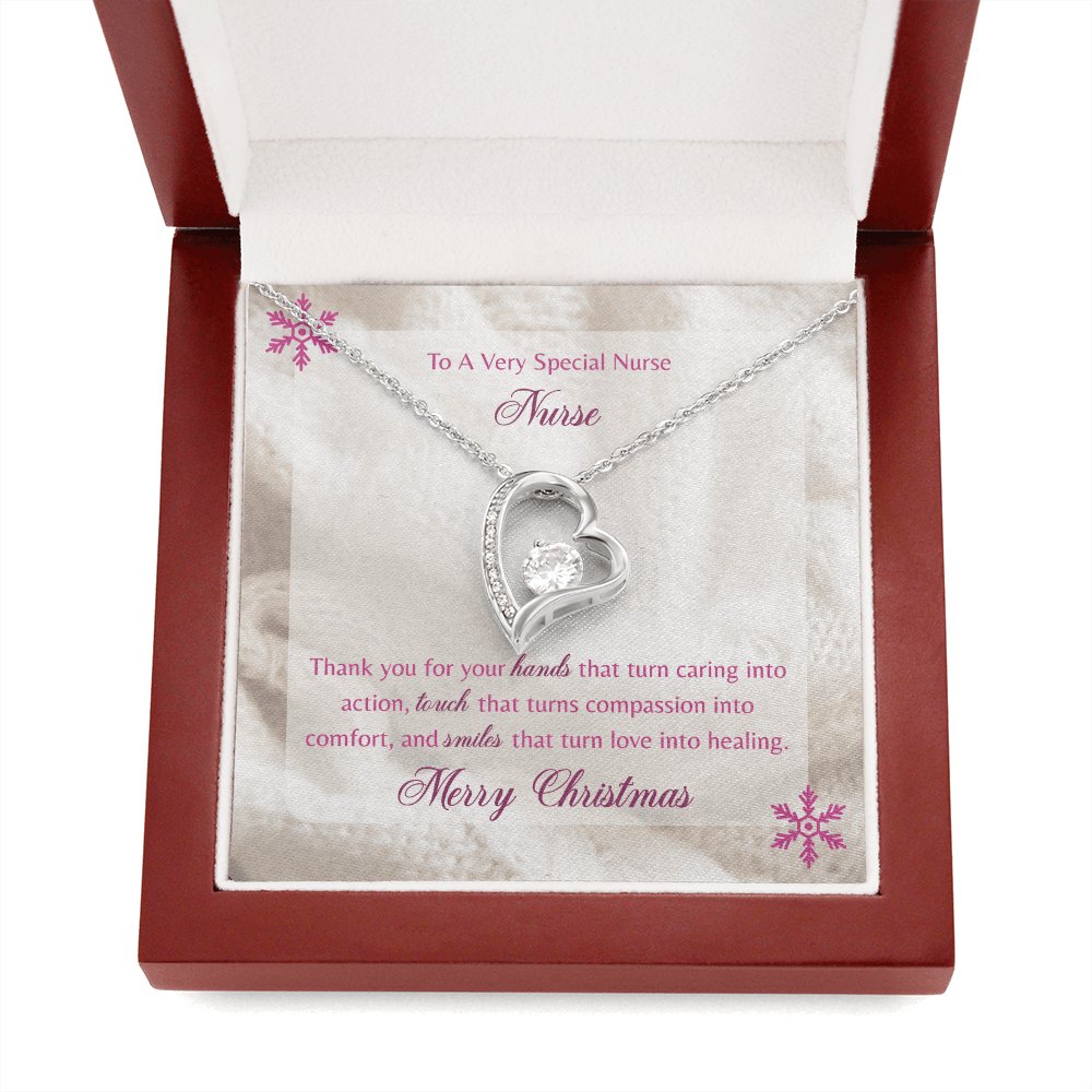 To A Very Special Nurse - Merry Christmas - Eternal Love Necklace - Celeste Jewel