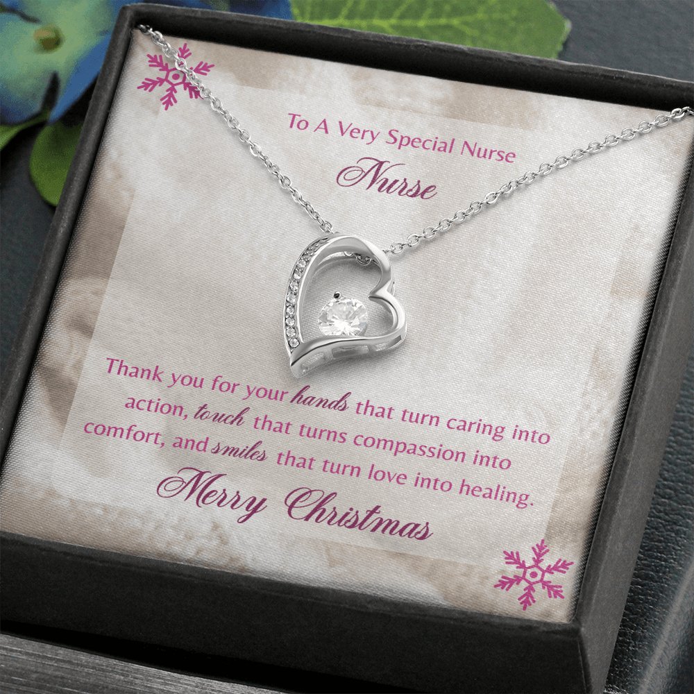To A Very Special Nurse - Merry Christmas - Eternal Love Necklace - Celeste Jewel