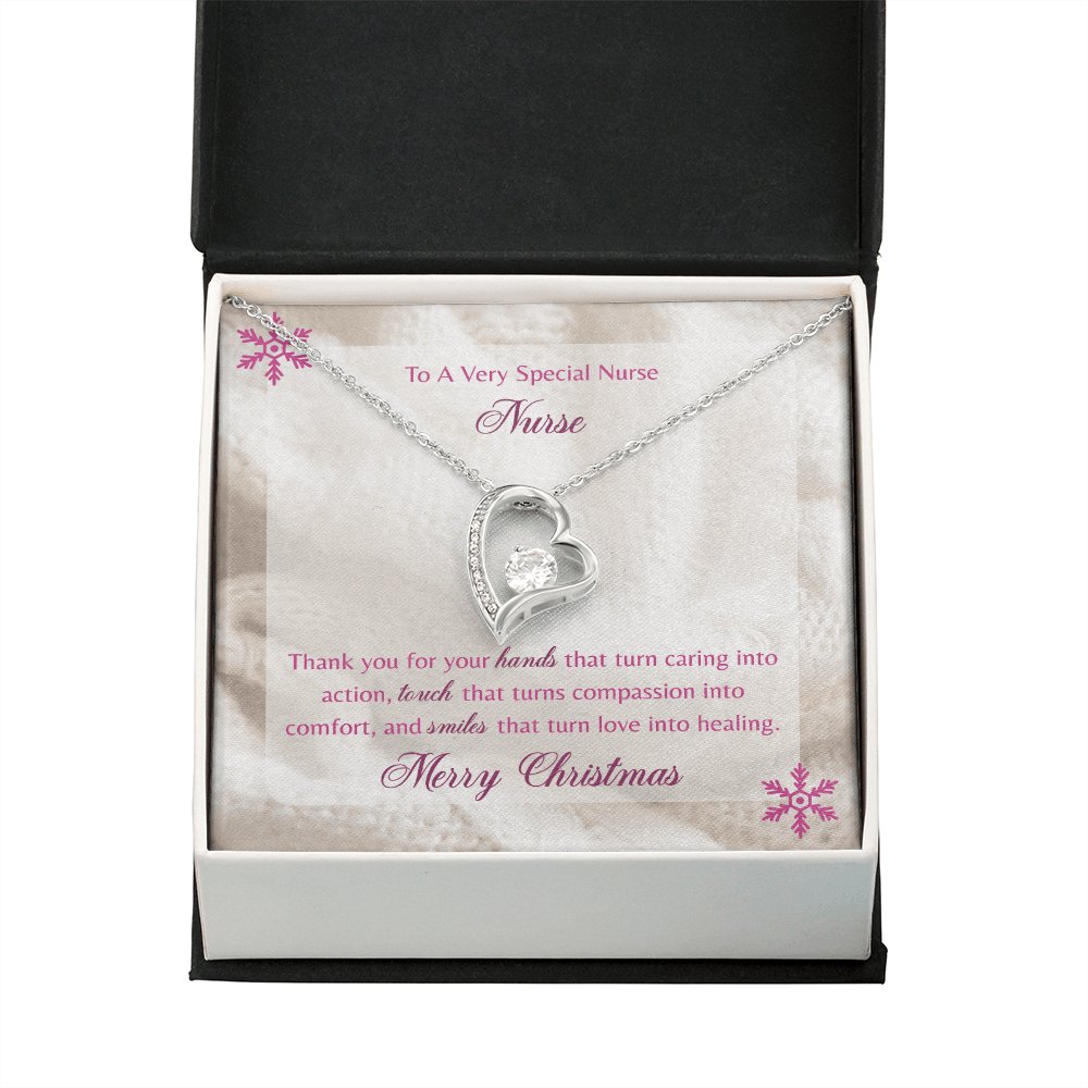 To A Very Special Nurse - Merry Christmas - Eternal Love Necklace - Celeste Jewel