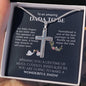 To An Amazing Dada To Be - Gift For New Dad - Personalized Cross Necklace - Celeste Jewel