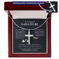To An Amazing Dada To Be - Gift For New Dad - Personalized Cross Necklace - Celeste Jewel