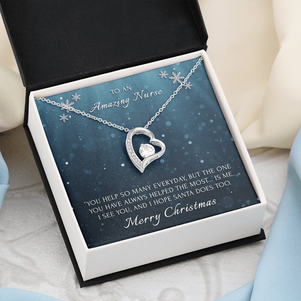 To An Amazing Nurse - Merry Christmas - Eternal Love Necklace - Celeste Jewel