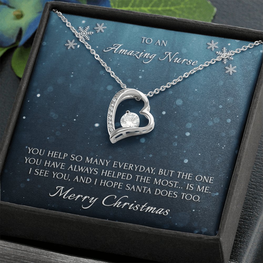 To An Amazing Nurse - Merry Christmas - Eternal Love Necklace - Celeste Jewel