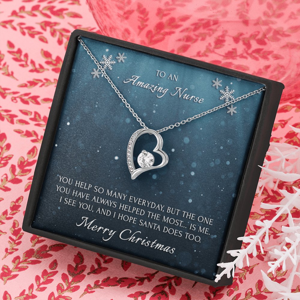 To An Amazing Nurse - Merry Christmas - Eternal Love Necklace - Celeste Jewel