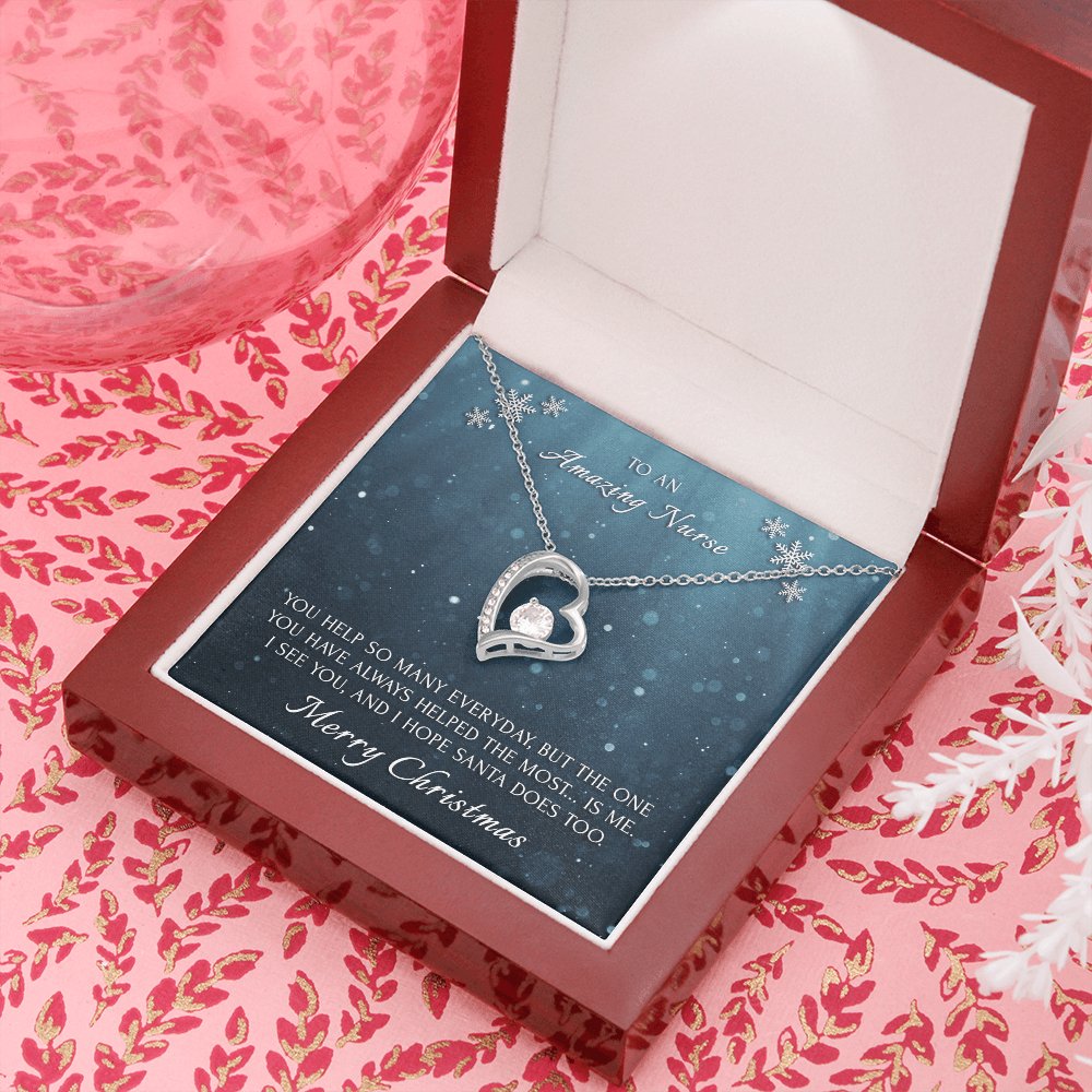 To An Amazing Nurse - Merry Christmas - Eternal Love Necklace - Celeste Jewel