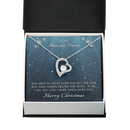 To An Amazing Nurse - Merry Christmas - Eternal Love Necklace - Celeste Jewel