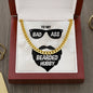 To My Badass Bearded Hubby - Cuban Link Chain Necklace - Celeste Jewel