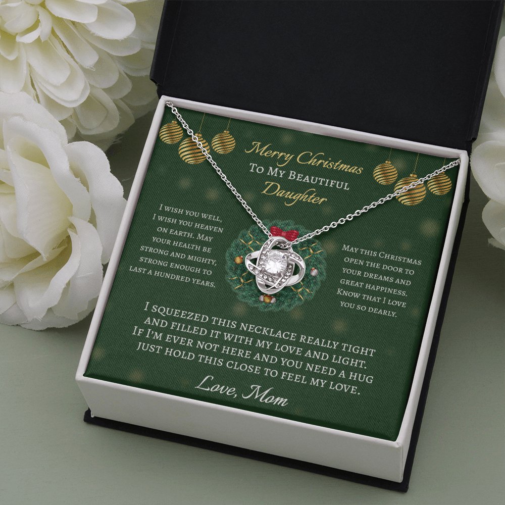 To My Beautiful Daughter Christmas Gift - Love Knot Necklace - Celeste Jewel