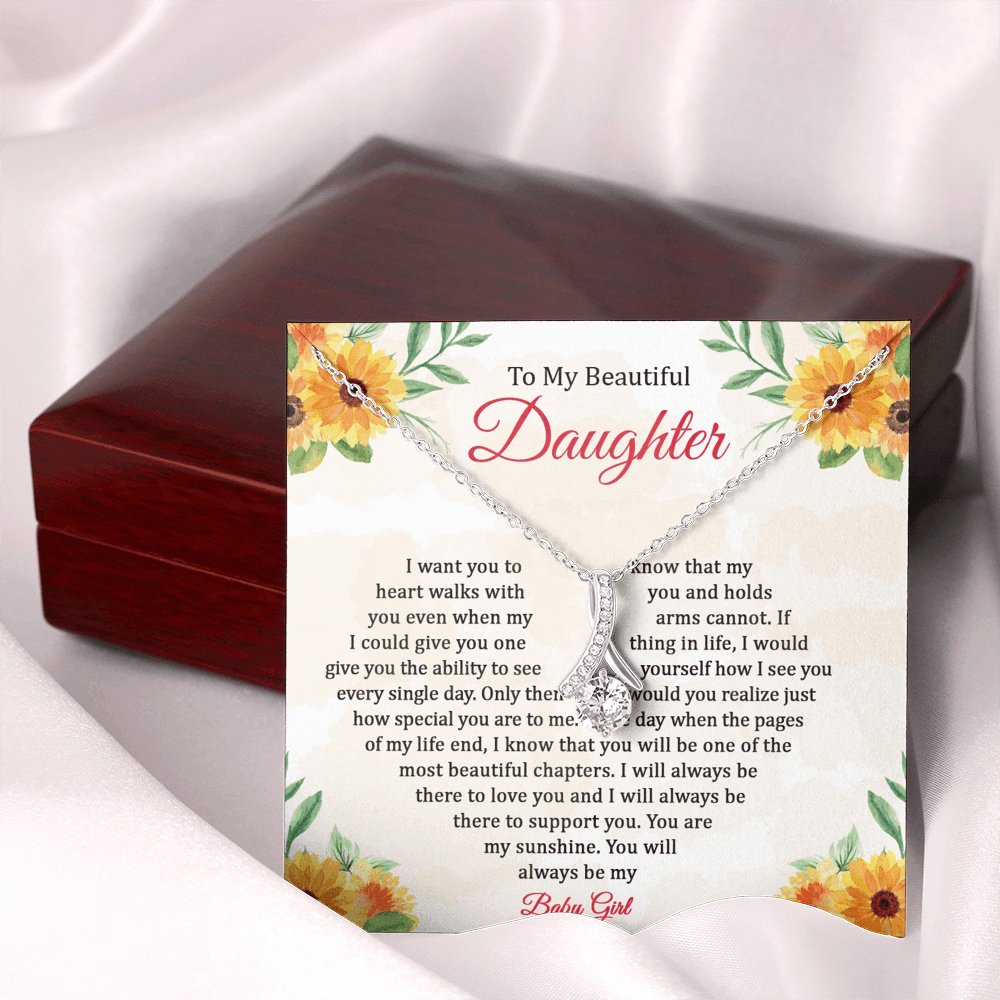 To My Beautiful Daughter - My Sunshine - Sparkling Radiance Necklace - Celeste Jewel