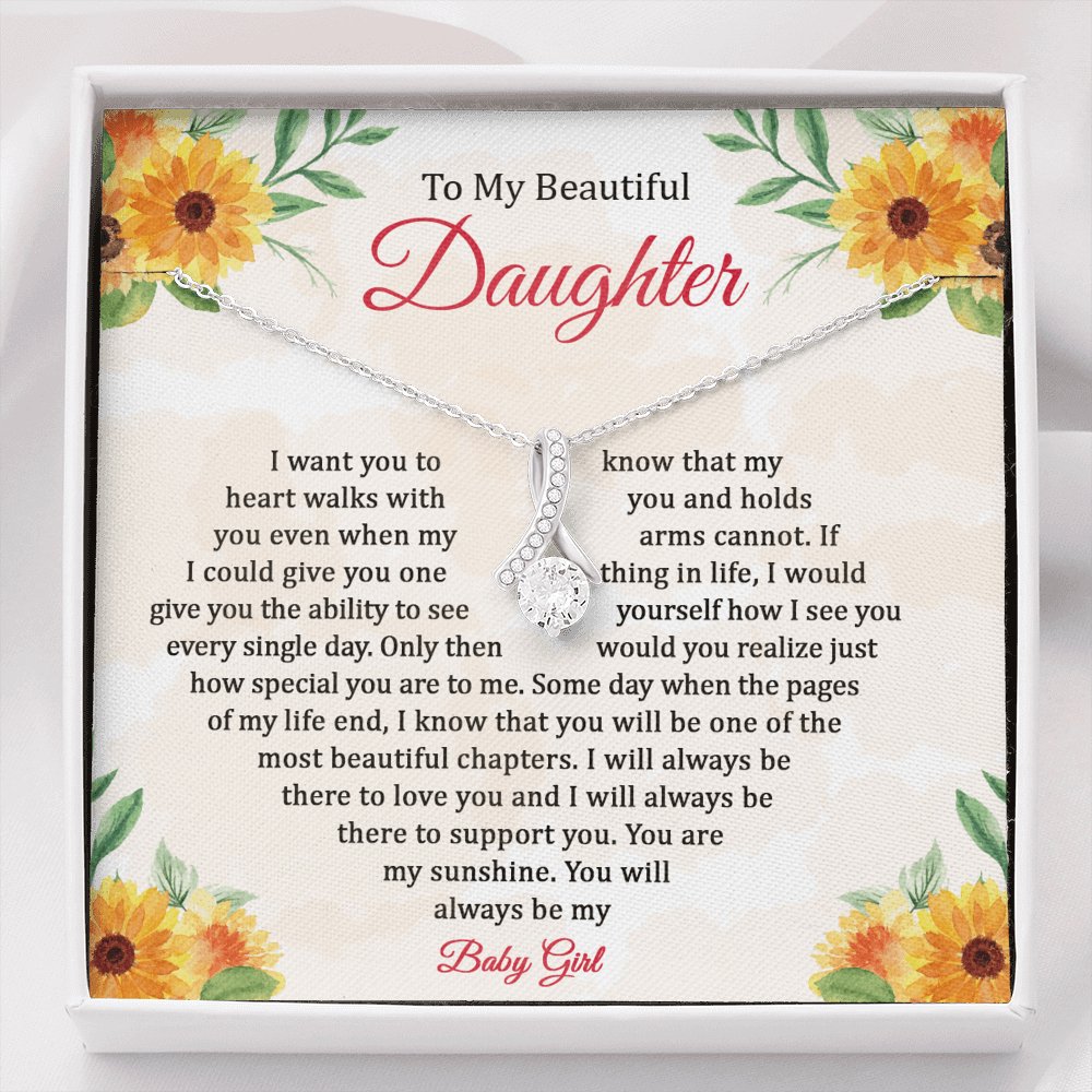 To My Beautiful Daughter - My Sunshine - Sparkling Radiance Necklace - Celeste Jewel