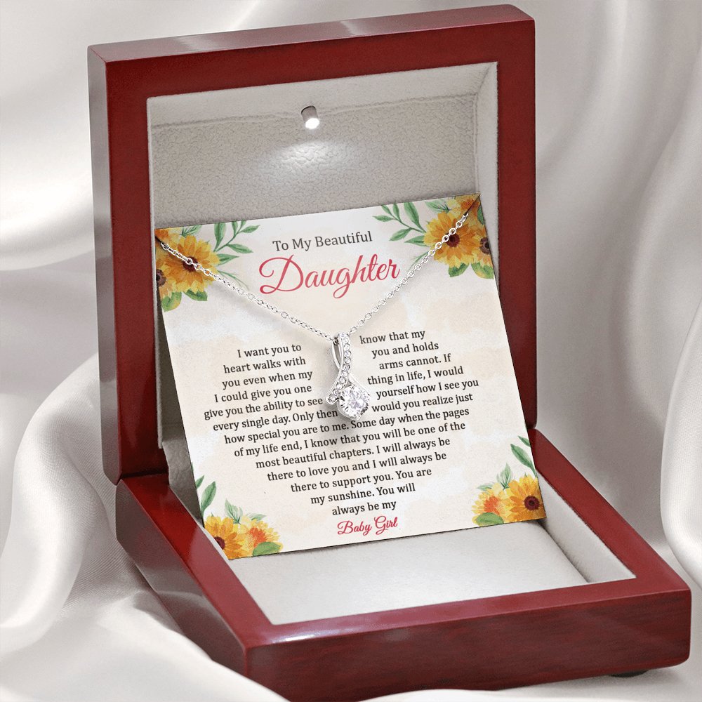 To My Beautiful Daughter - My Sunshine - Sparkling Radiance Necklace - Celeste Jewel