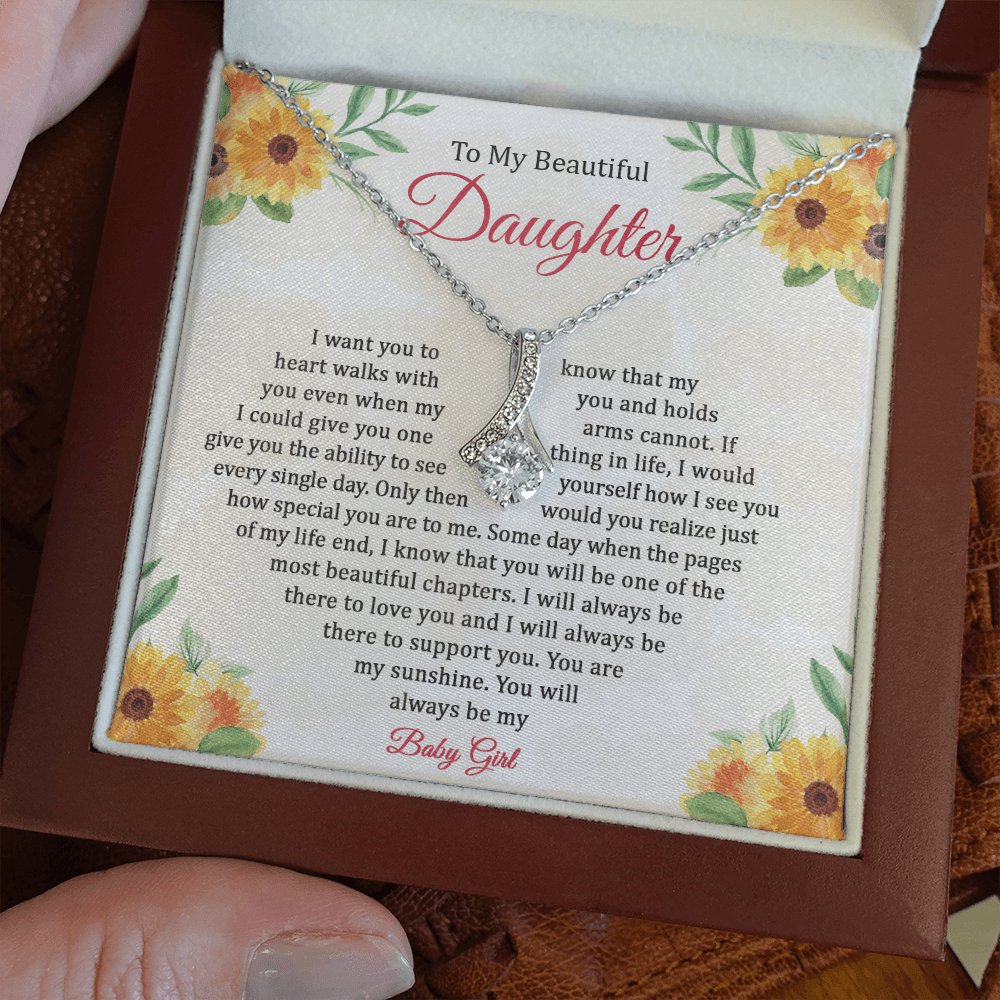 To My Beautiful Daughter - My Sunshine - Sparkling Radiance Necklace - Celeste Jewel