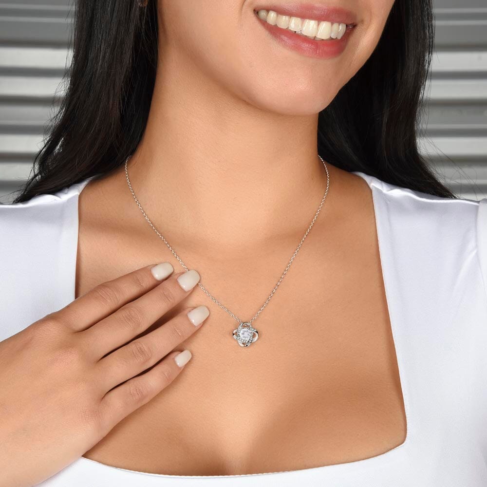 To My Beautiful Daughter - The Proudest Moment - Love Knot Necklace - Celeste Jewel