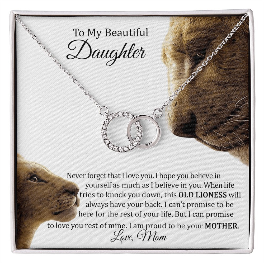 To My Beautiful Daughter - This Old Lioness - Perfect Pair Necklace - Celeste Jewel