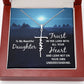 To My Beautiful Daughter - Trust In The Lord - Faith Cross Necklace - Celeste Jewel