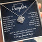 To My Beautiful Daughter - Walk Beside You - Love Knot Necklace - Celeste Jewel