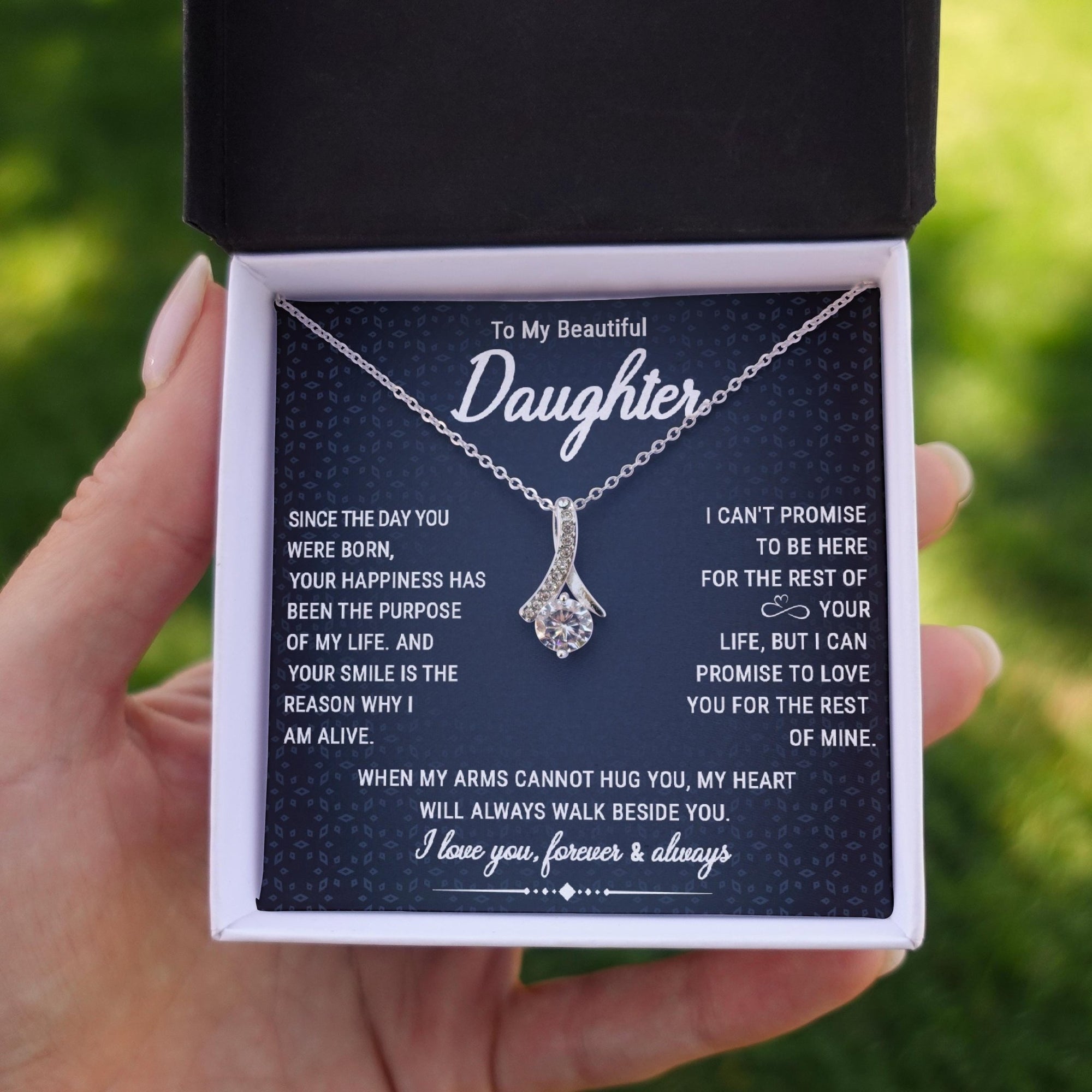 To My Beautiful Daughter - Walk Beside You - Sparkling Radiance Necklace - Celeste Jewel