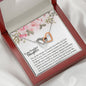 To My Beautiful Daughter - Your Existence - Interlocking Hearts Necklace Jewelry 