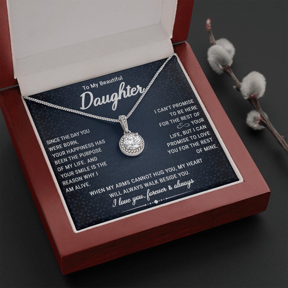 To My Beautiful Daughter - Your Happiness - Eternal Hope Necklace - Celeste Jewel