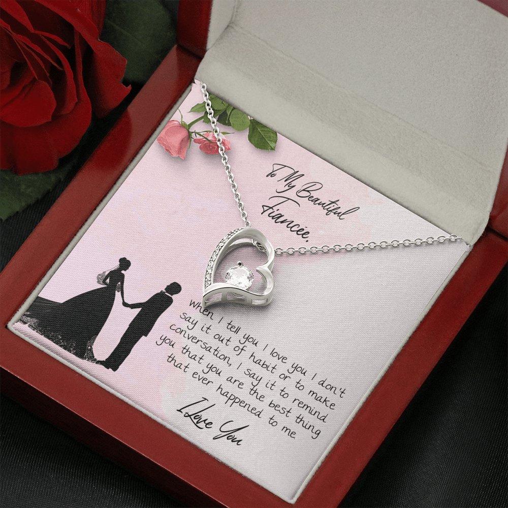 To My Beautiful Fiancee - Best Thing That Ever Happened To Me - Eternal Love Necklace - Celeste Jewel