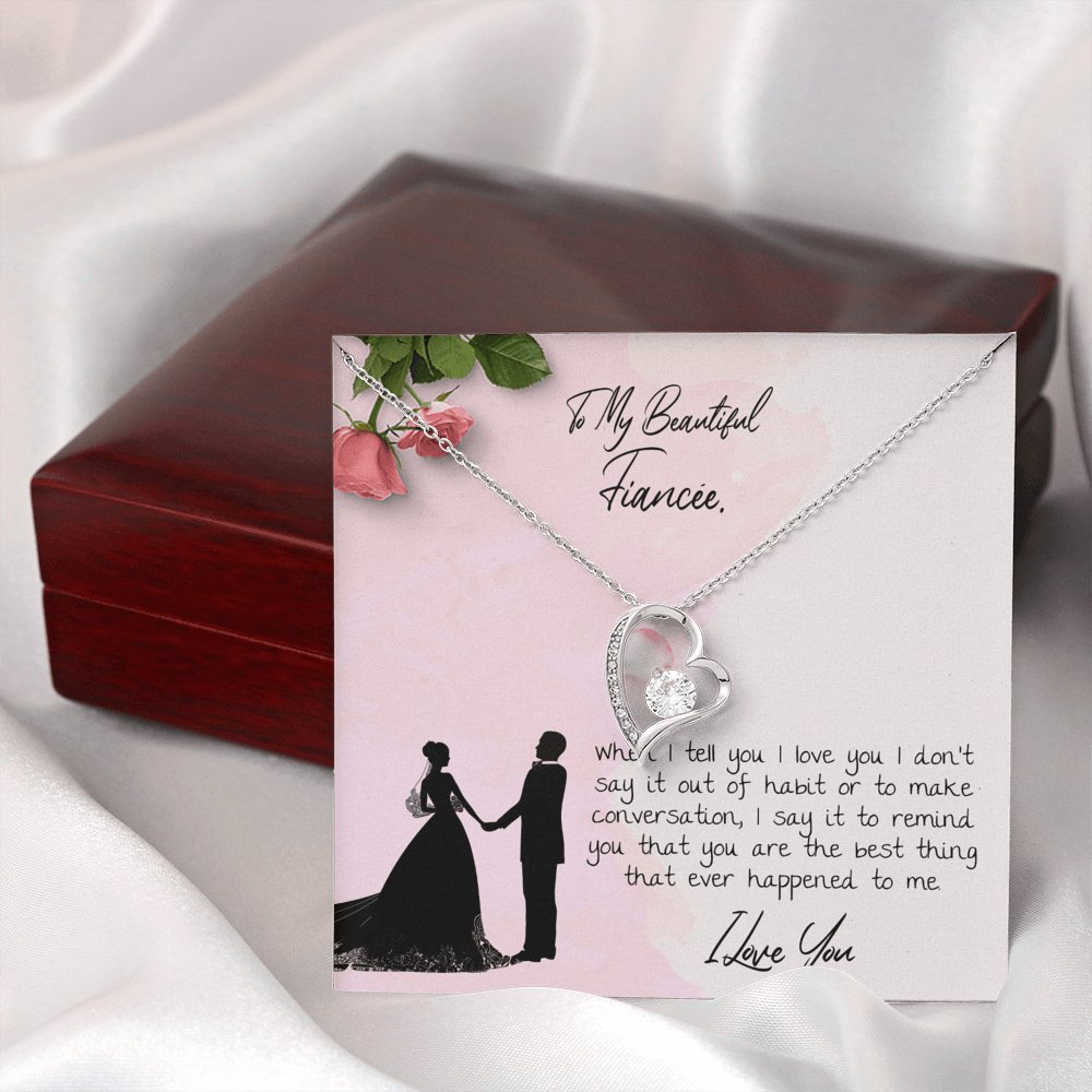 To My Beautiful Fiancee - Best Thing That Ever Happened To Me - Eternal Love Necklace - Celeste Jewel
