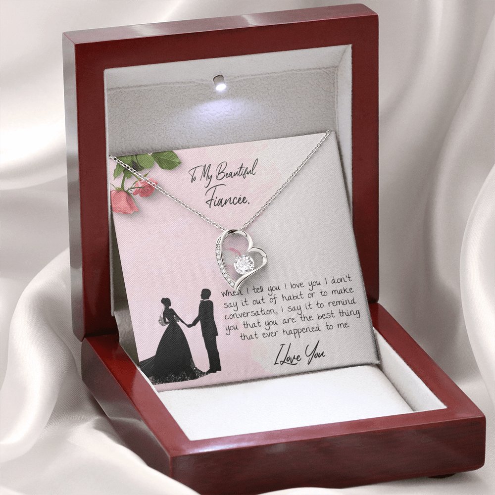 To My Beautiful Fiancee - Best Thing That Ever Happened To Me - Eternal Love Necklace - Celeste Jewel
