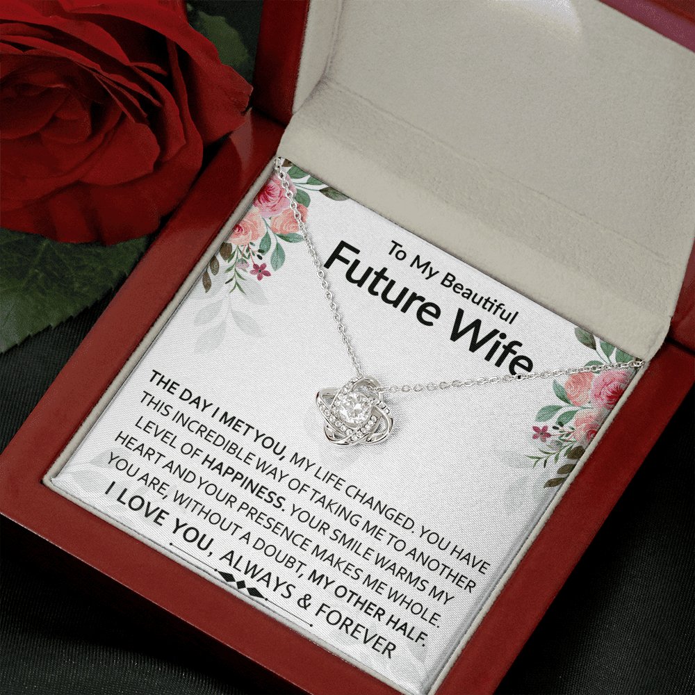 To My Beautiful Future Wife - My Other Half - Love Knot Necklace - Celeste Jewel
