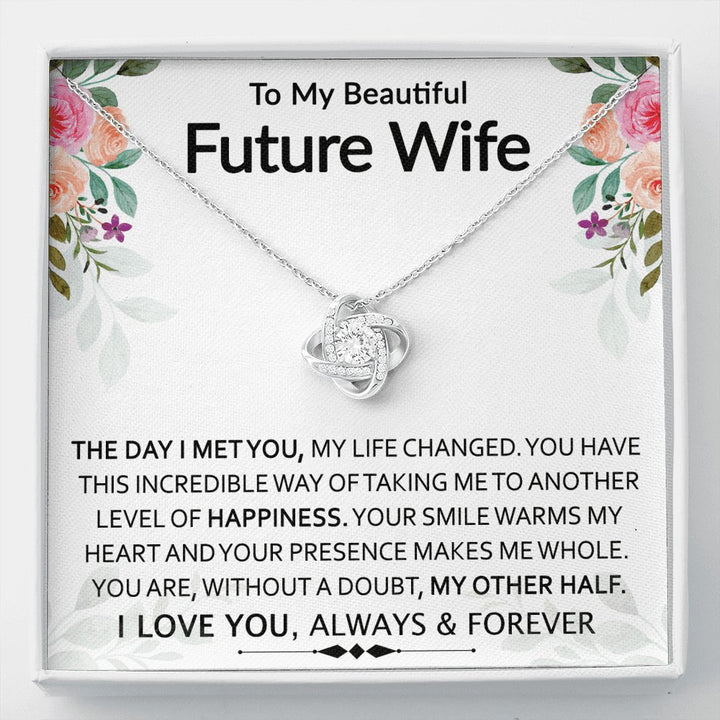 Heart Necklace - To My Future Wife - You Complete Me By Your Warm Hear -  Wrapsify