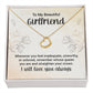 To My Beautiful Girlfriend Gift - Straighten Your Crown - Dainty Heart Necklace - Celeste Jewel