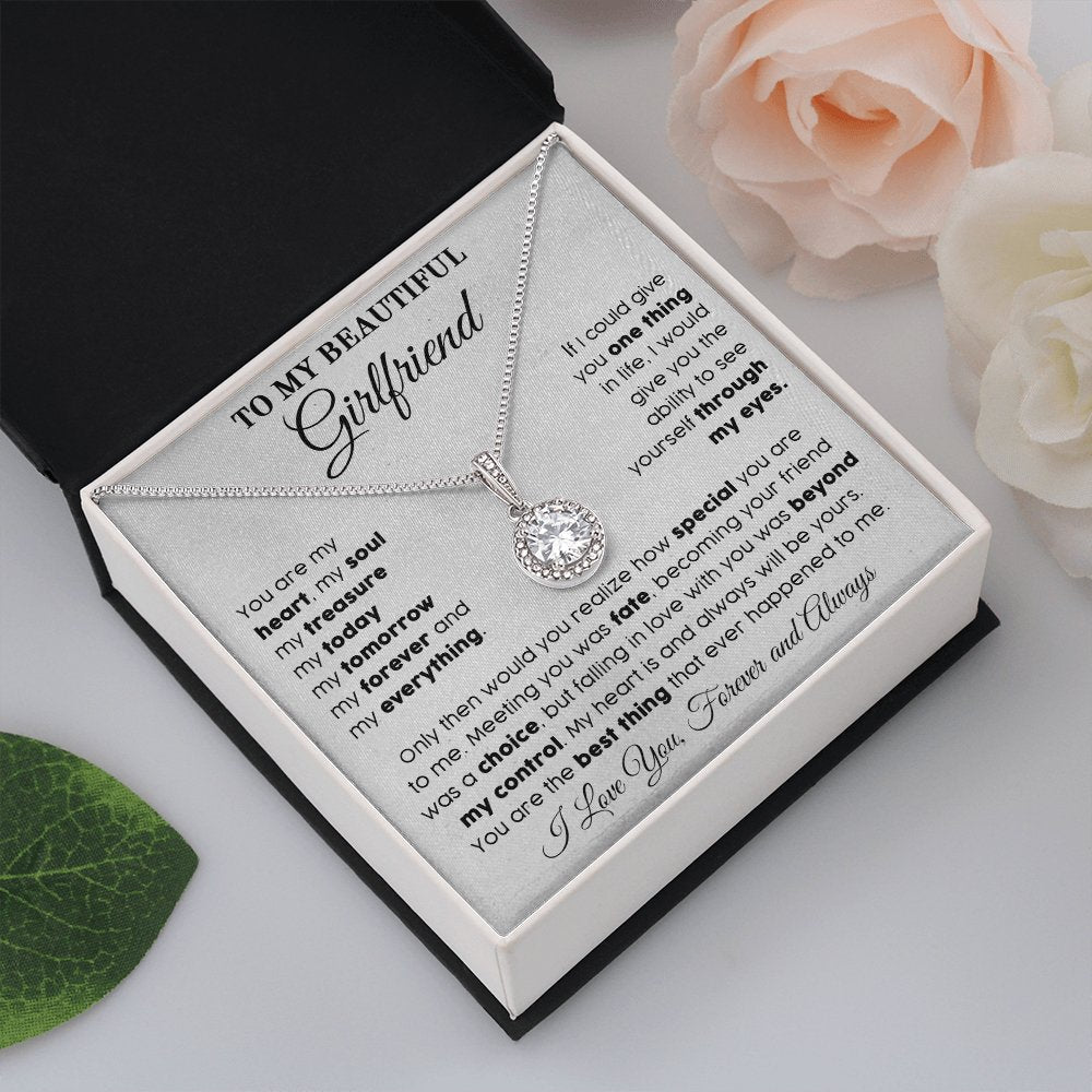To My Beautiful Girlfriend - My Everything - Eternal Hope Necklace - Celeste Jewel