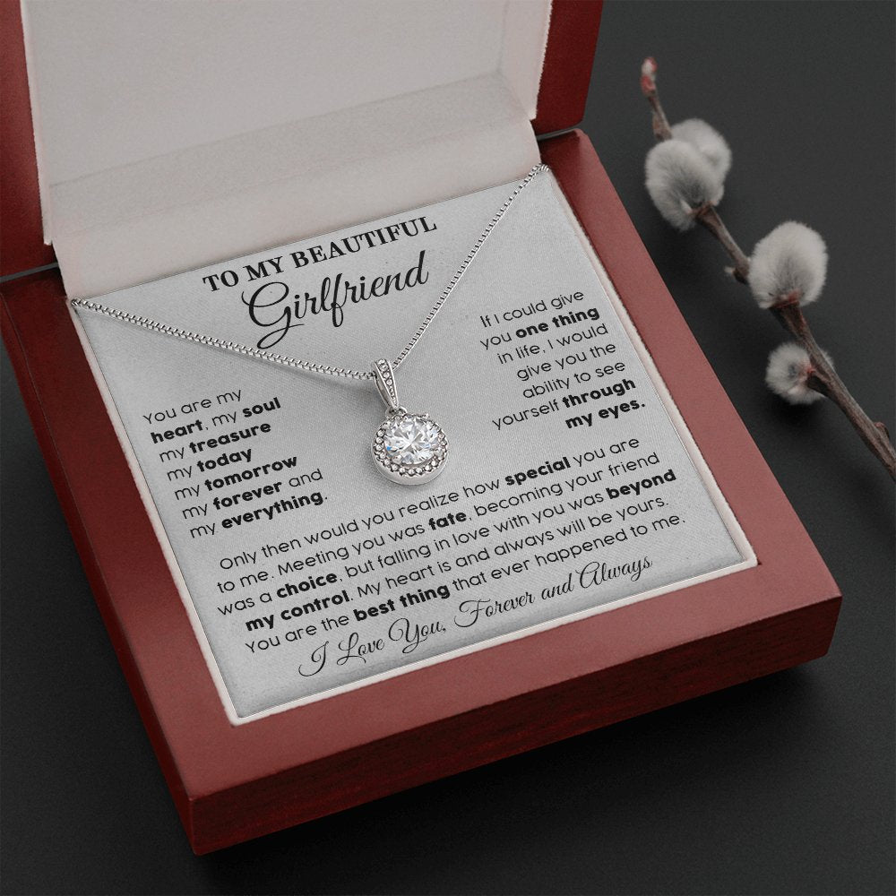 To My Beautiful Girlfriend - My Everything - Eternal Hope Necklace - Celeste Jewel