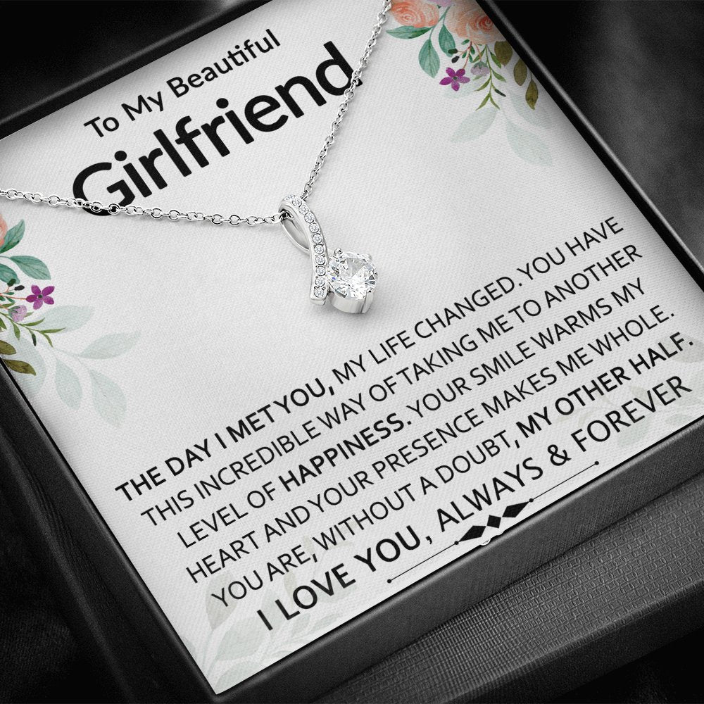 To My Beautiful Girlfriend - My Other Half - Sparkling Radiance Necklace - Celeste Jewel