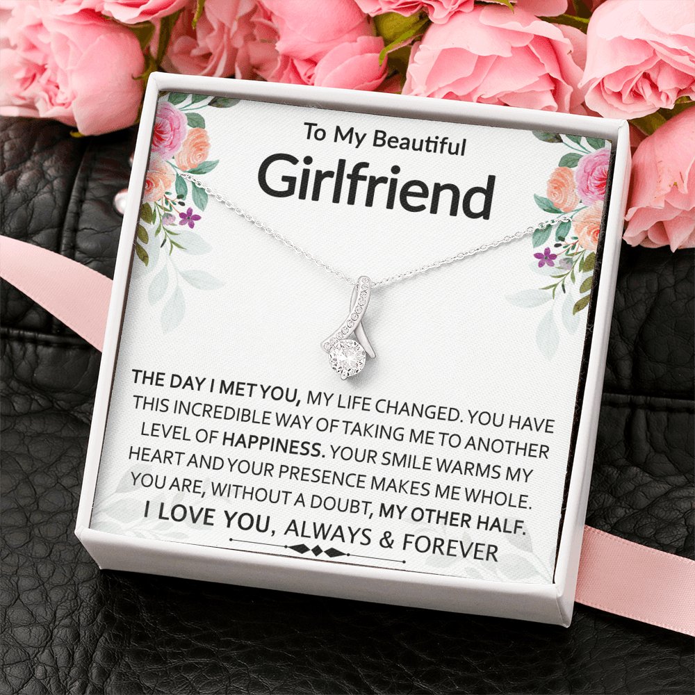 To My Beautiful Girlfriend - My Other Half - Sparkling Radiance Necklace - Celeste Jewel