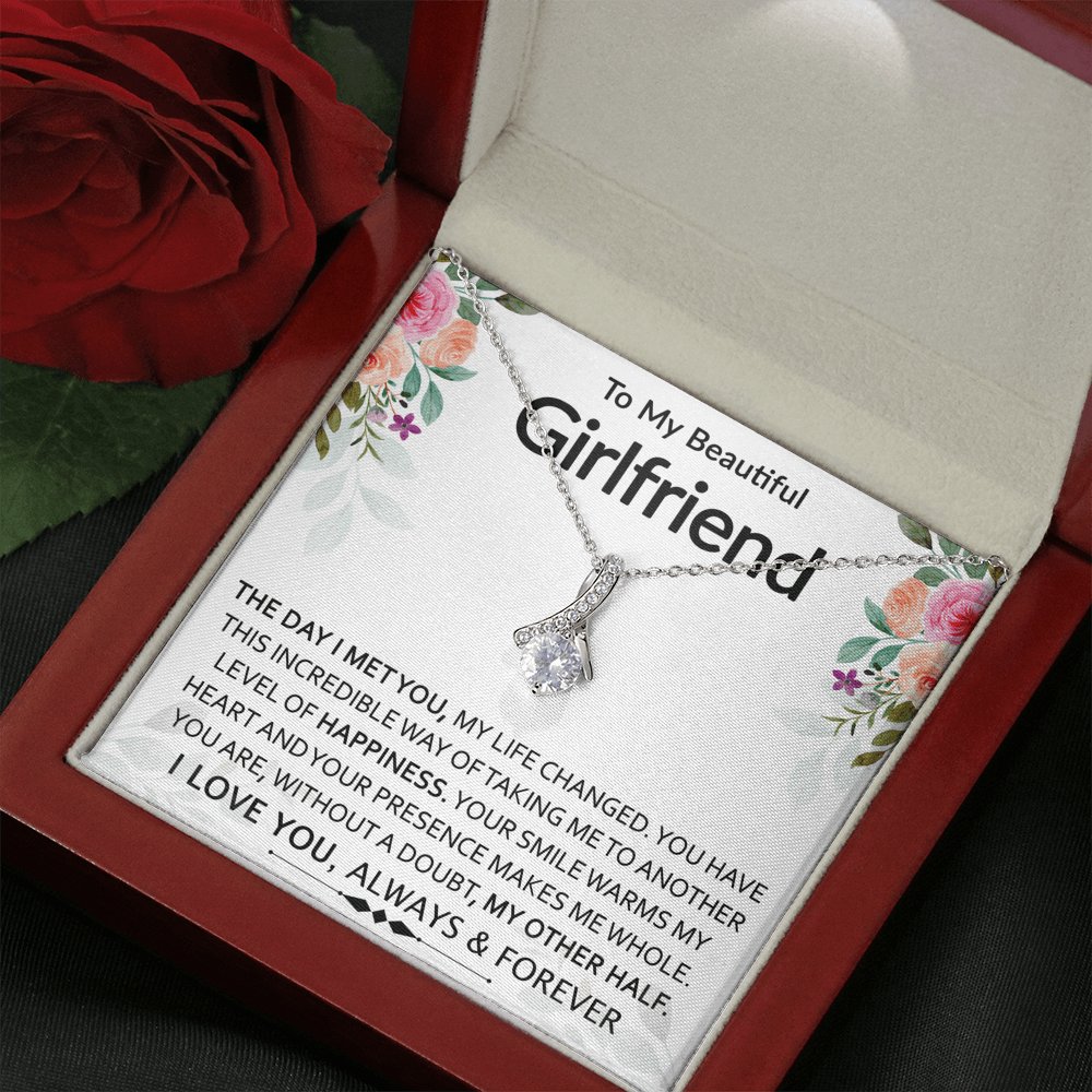 To My Beautiful Girlfriend - My Other Half - Sparkling Radiance Necklace - Celeste Jewel